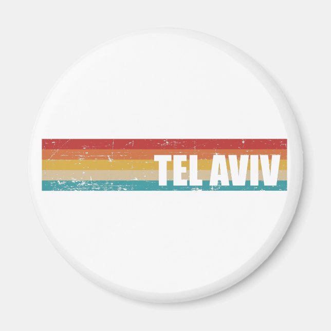 Tel Aviv Vintag Magnet (Vorne)