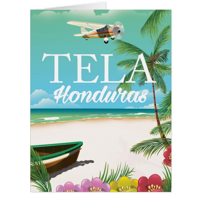 Tela Honduras Vintage Reiseplakat (Vorderseite)