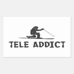 Tele Addict Rechteckiger Aufkleber