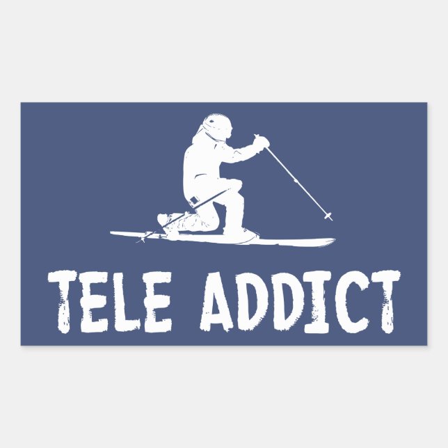 Tele Addict Rechteckiger Aufkleber (Vorderseite)