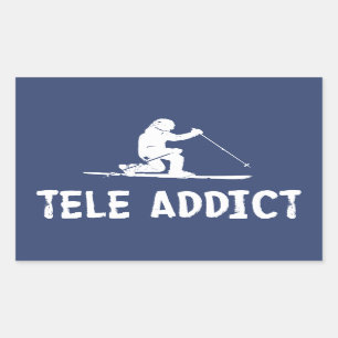 Tele Addict Rechteckiger Aufkleber