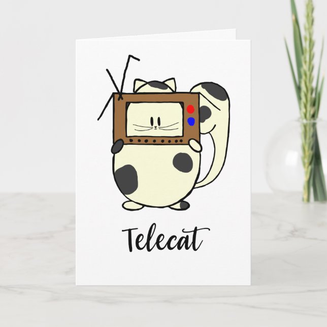 Telecat ist der Stern Ihrer Leben-Gruß-Karte Karte (Vorderseite)