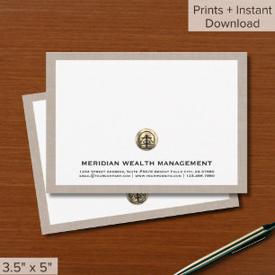 Téléchargeable Gold Logo Cartes de notes professio