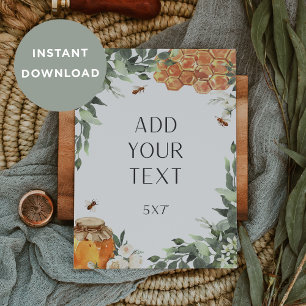 TÉLÉCHARGEABLE SIGNE D'Abeille blanche ou carte de