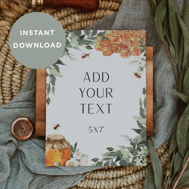 TÉLÉCHARGEABLE SIGNE D'Abeille blanche ou carte de (Créateur téléchargé)