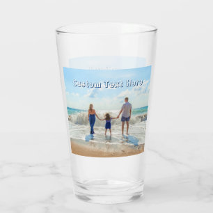 Téléchargez Votre Photo Cadeau Verre avec Texte Pe