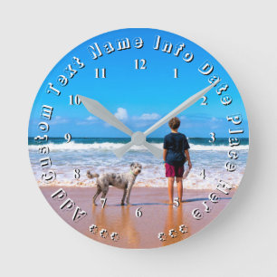 Téléchargez Votre Photo de Famille Horloge Murale