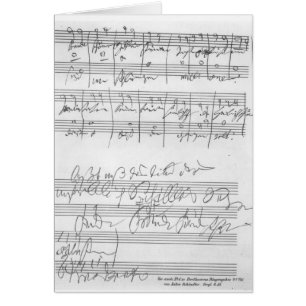 Télécopie d'une page de la musique