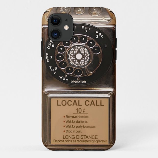 Telefon Antiquitätentelefon robuste Case-Mate iPhone Hülle (Rückseite)