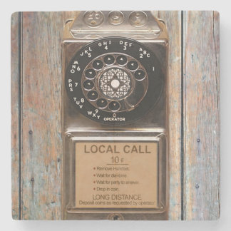 Telefon Antiquitätentelefon robuste Steinuntersetzer