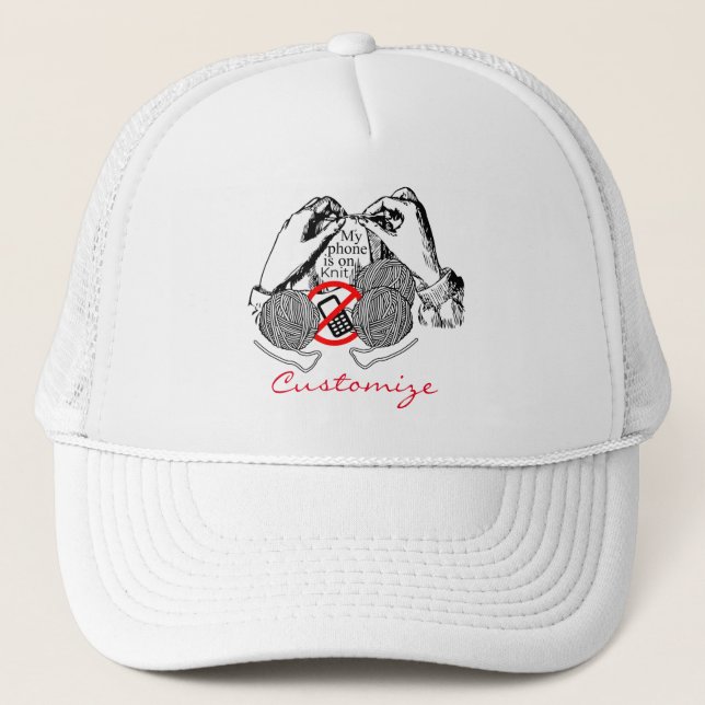 Telefon auf Strick Thunder_Cove Truckerkappe (Vorderseite)