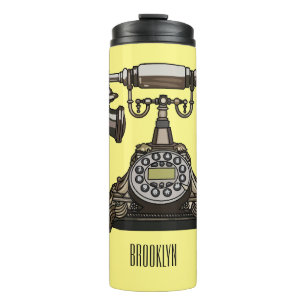 Telefon Cartoon-Illustration Thermosbecher