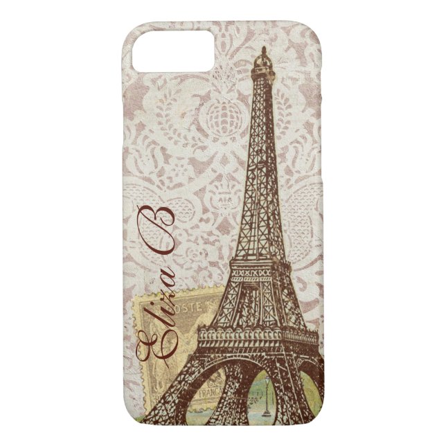 Telefon Fall Paris Eiffelturm Französisch Monogram Case-Mate iPhone Hülle (Rückseite)