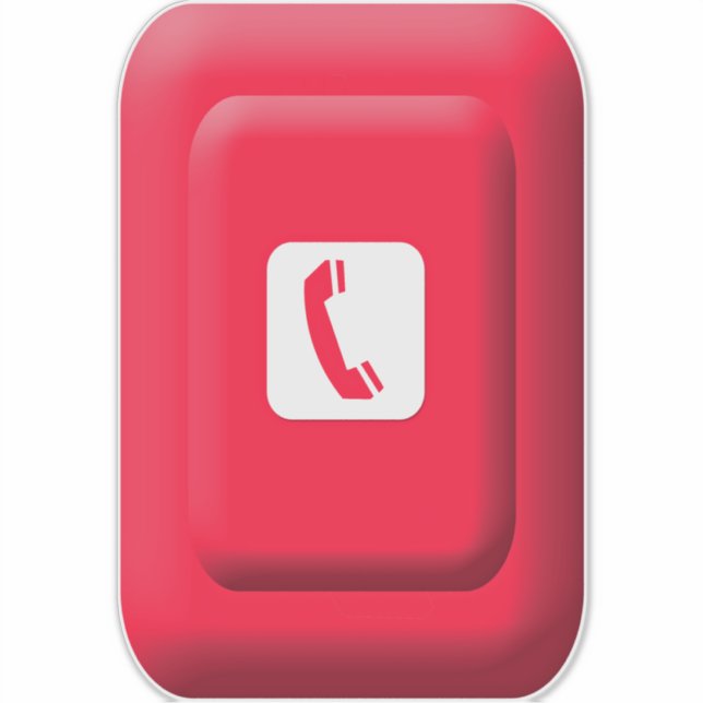 Telefon für Notfälle Aufkleber (Vorderseite)