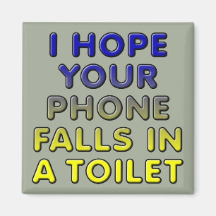 Telefon In Der Toilette Lustiger Kühlschrankmagnet