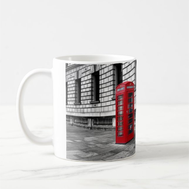 Telefon-Kasten-Tasse Londons rote Kaffeetasse (Links)