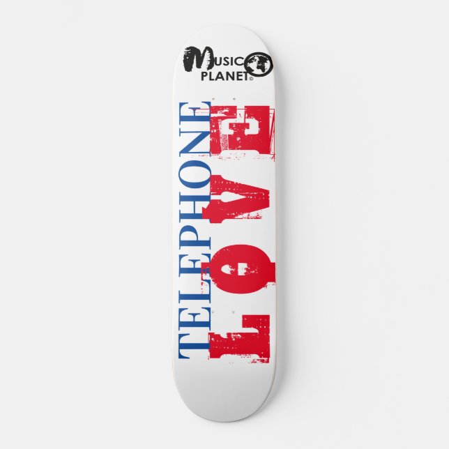 TELEFON-LIEBE-Skateboard Skateboard (Vorderseite)