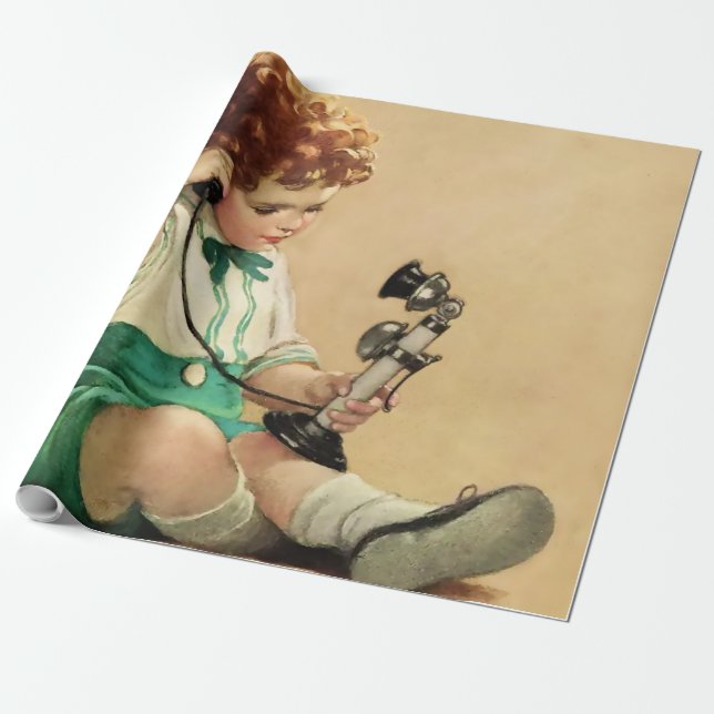 Telefon von Jessie Willcox Smith Geschenkpapier (Ungerollt)