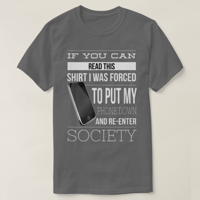 Telefonabfrage lustig T Smartphone Addict Hu T-Shirt (Design vorne)