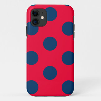 TelefonCase Polka Dot Red & Navy Blue title_seo2