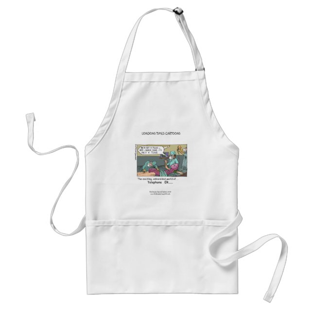 Telefoncode Blue Cartoon Funny Apron Schürze (Vorne)
