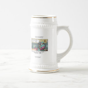 Telefoncode Blue Cartoon Funny Beer Stein Bierglas