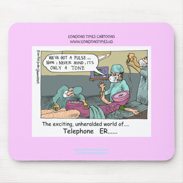 Telefoncode Blue Cartoon Funny Mouse Pad Mousepad (Vorne)