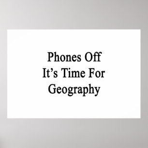 Telefone aus Es ist Zeit für Geografie Poster