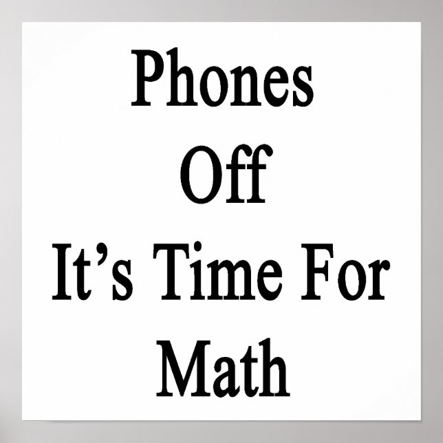 Telefone aus Es ist Zeit für Mathe Poster (Vorne)