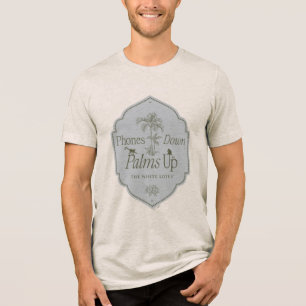 Telefone nach unten, Palmen nach oben - der weiße  Tri-Blend Shirt