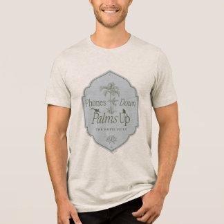 Telefone nach unten, Palmen nach oben - der weiße Tri-Blend Shirt