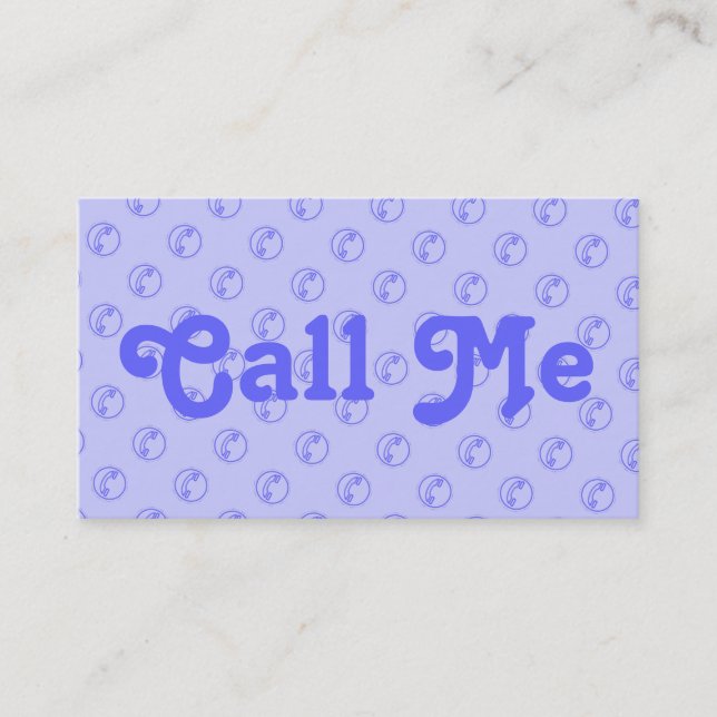 Telefone nennen mir Karte (Vorderseite)