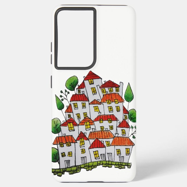 Telefongehäuse S21 Ultra (Doodle - Handgezeichnet) Samsung Galaxy Hülle (Rückseite)