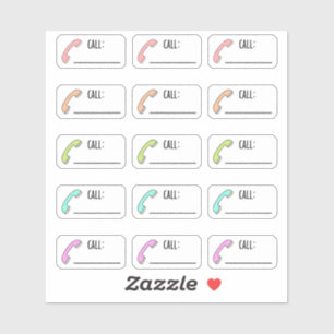 Telefongespräch Erinnerung Labels Bujo Planner