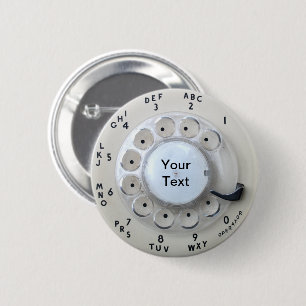 Telefongespräch von Cream Rotary Button
