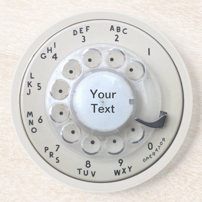 Telefongespräch von Cream Rotary Getränkeuntersetzer (Vorne)