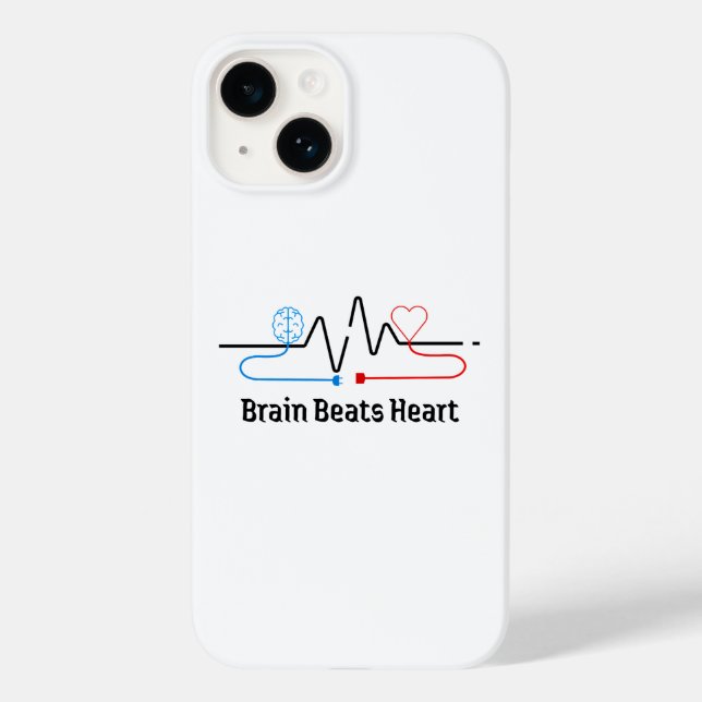 Telefonhülle Brain Over Heart Case-Mate iPhone 14 Hülle (Rückseite)