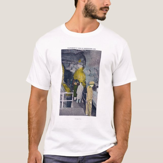Telefonieren am Kopf von Underground See T-Shirt (Vorderseite)