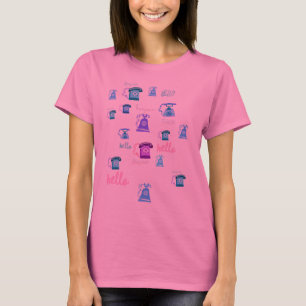 Telefonillustrations-Grafik-Shirt T-Shirt