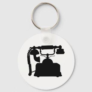 Telefonische Silhouette Schlüsselanhänger