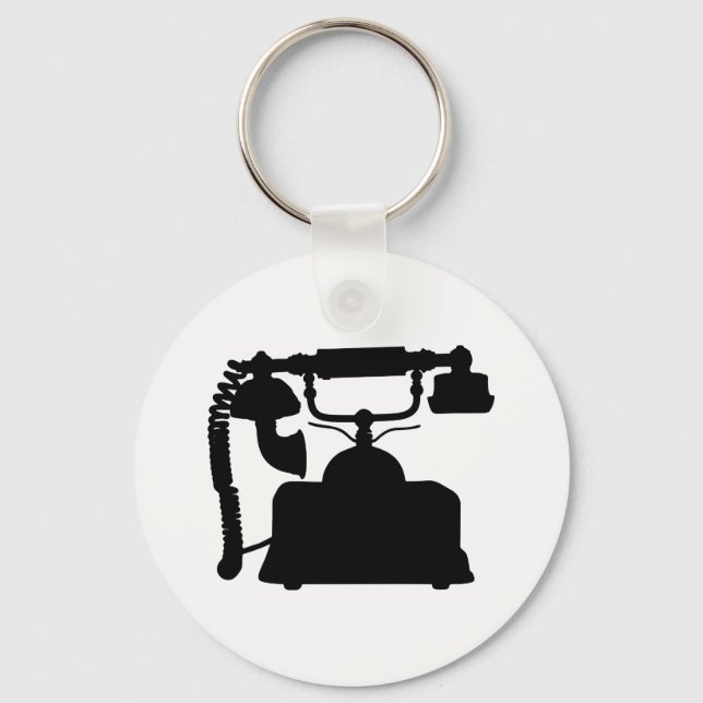 Telefonische Silhouette Schlüsselanhänger (Vorderseite)