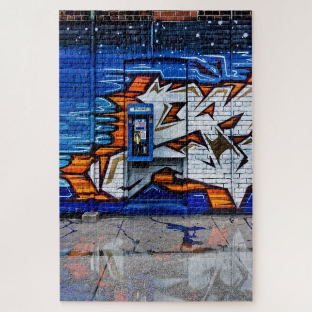 Telefonkabine Nr. 12 Farbversion Reflektion (Vertikal)