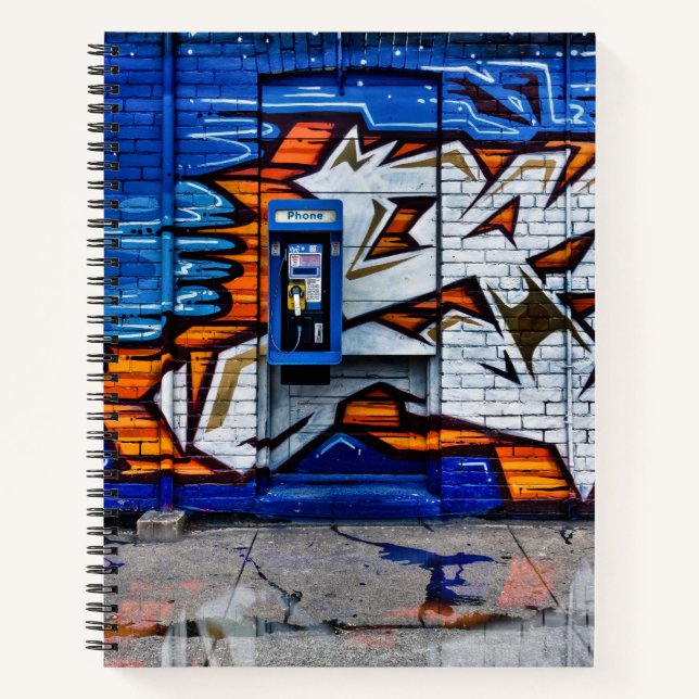 Telefonkabine Nr. 12 Farbversion Reflektion Notizbuch (Vorderseite)