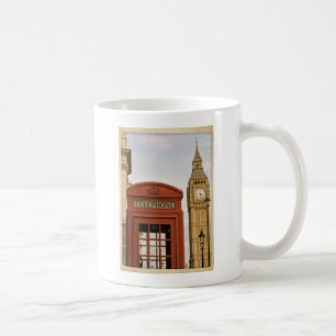 Telefonkabine und Turm des Big Ben Kaffeetasse