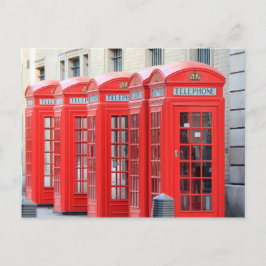 Telefonkabinen in London, England Postkarte