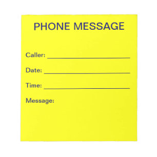 Telefonmeldungsmerkmal (hellgelb) notizblock