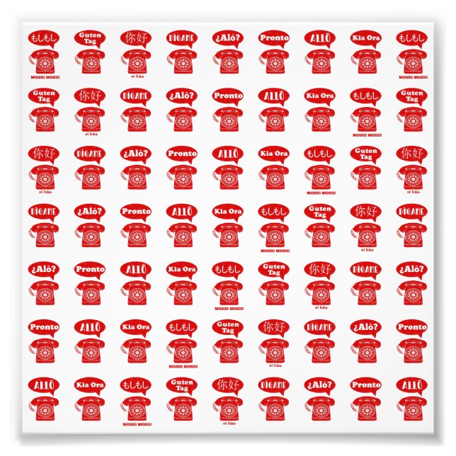 Telefonmuster für Fremdsprachen Fotodruck (Vorne)
