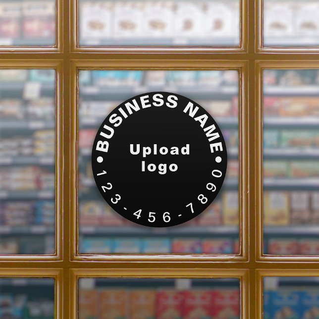 Telefonnummer des Unternehmens in der Black Large  Aufkleber (Von Creator hochgeladen)