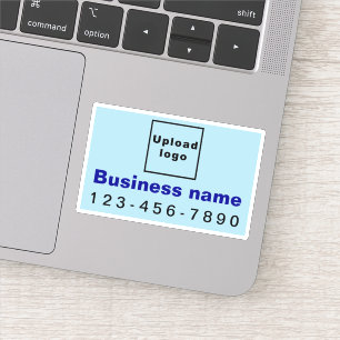 Telefonnummer für Unternehmen, helles blaues Recht Aufkleber