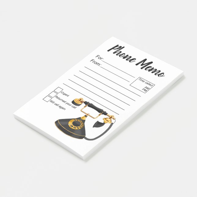 Telefonnummer Post-it Klebezettel (angewinkelt)